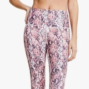 IDEOLOGY Fashion High Rise Streetwear Leggings Size S Snakeskin Legging Pink